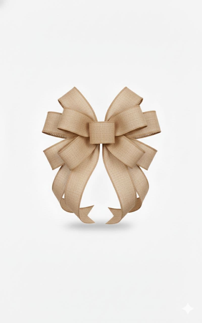 10 Loop Mailbox Bow Burlap