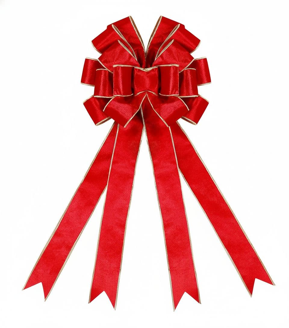 16 Loop Tree Topper Bow Red