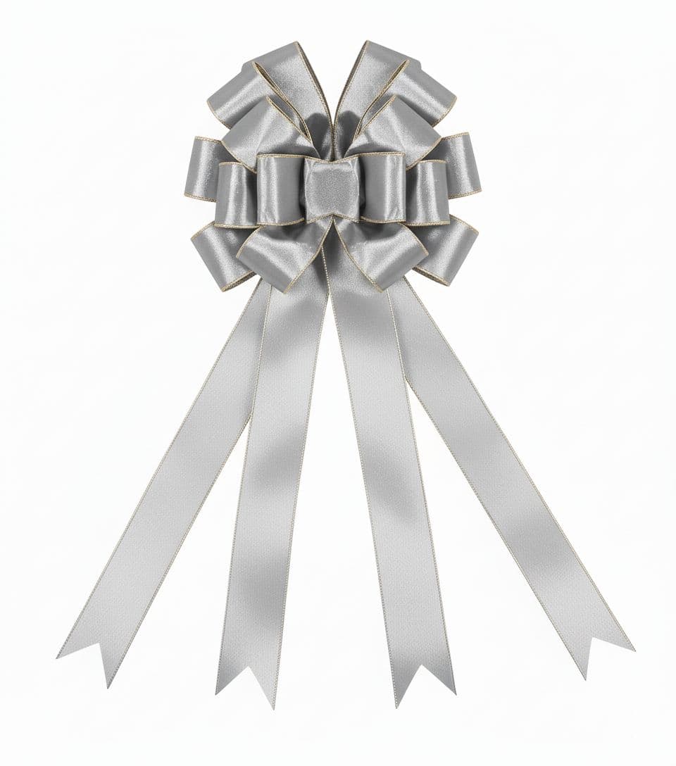 16 Loop Tree Topper Bow Silver