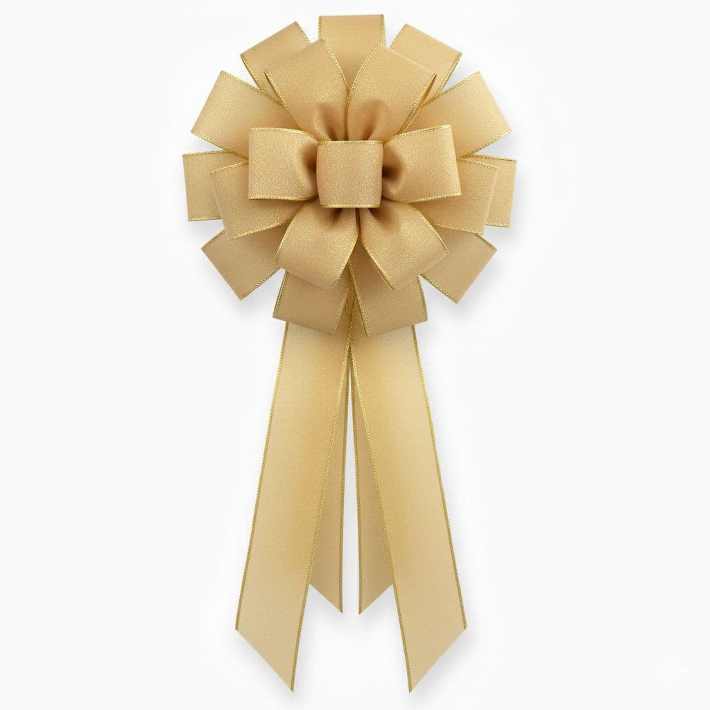18 Loop Tree Topper Bow Gold