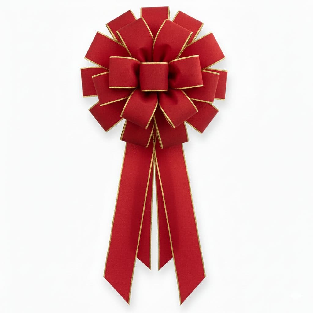18 Loop Tree Topper Bow Red