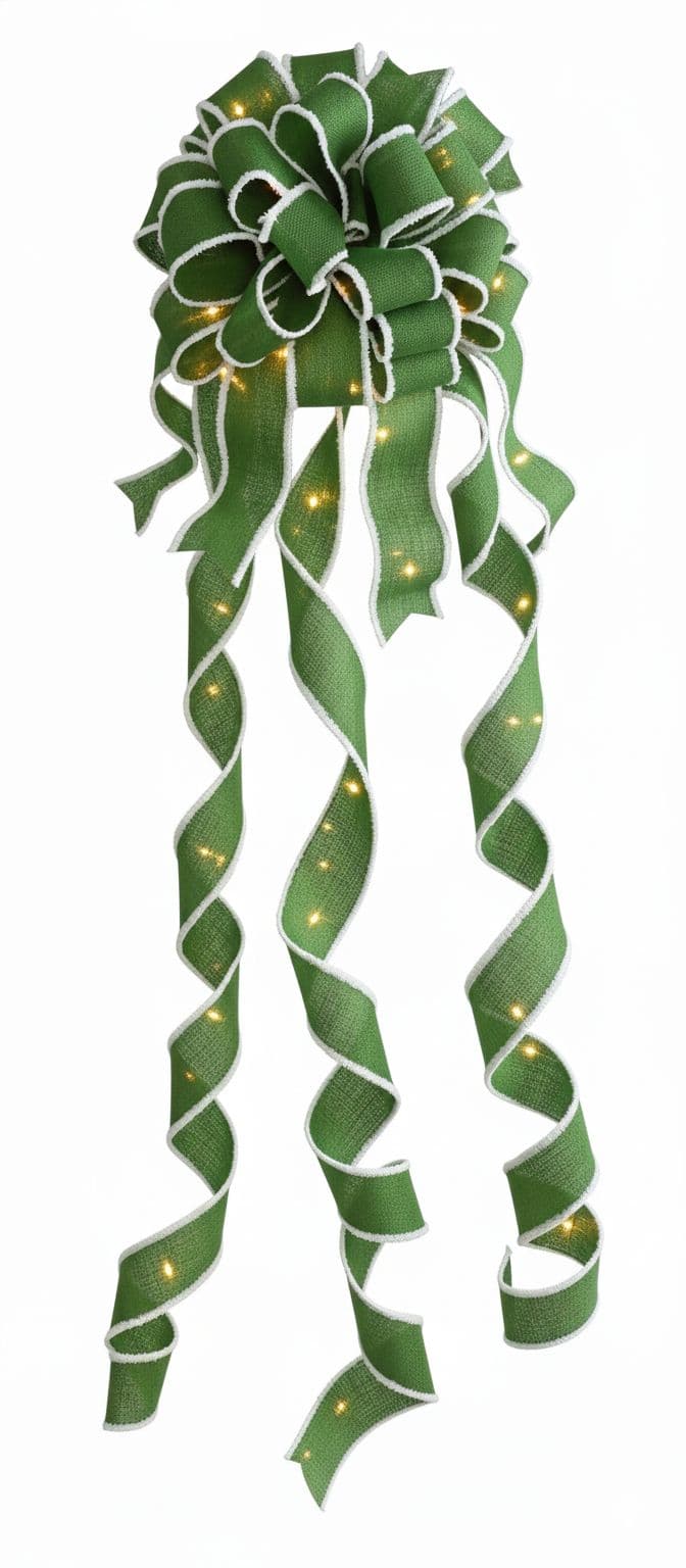 20 Loop Tree Topper Bow Green