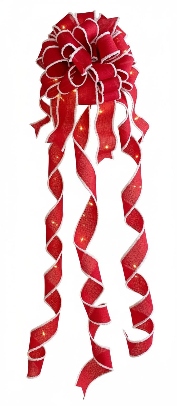 20 Loop Tree Topper Bow Red