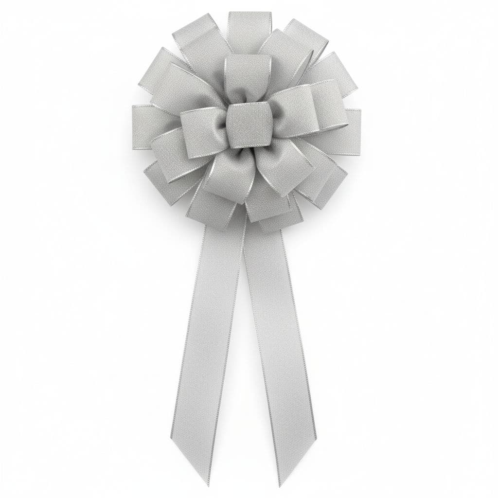 24 Loop Tree Topper Bow Silver