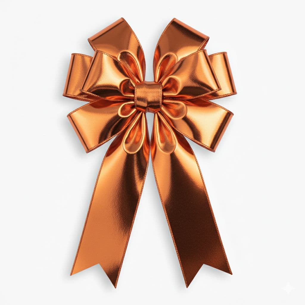 8 Loop Metallic Bow Copper