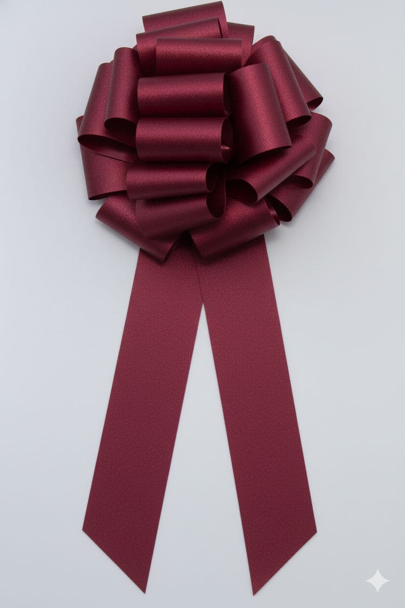 20 Loop Display Bow Burgundy
