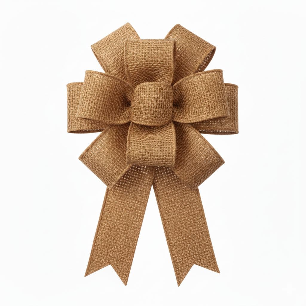 10 Loop Woven Bow Tan