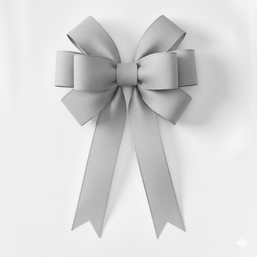 8 Loop Matte Bow Silver